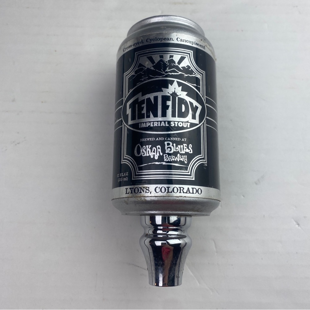 Ten Fidy Imperial Stout Oskar Blues Draft Beer Tap Handle Bar Tavern Man Cave